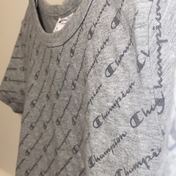 Champion Heritage XS Gray Logo Print Shirt - Picture 7 of 8